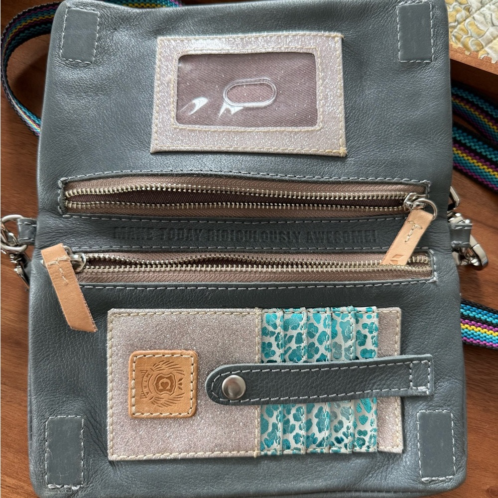 Consuela Leather Crossbody with Rainbow Strap - Picture 2 of 4